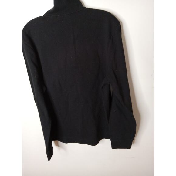 Perry Ellis Sport Mens Size Large 1/4 zip pullover black . Athleisure, Warm - Picture 4 of 9
